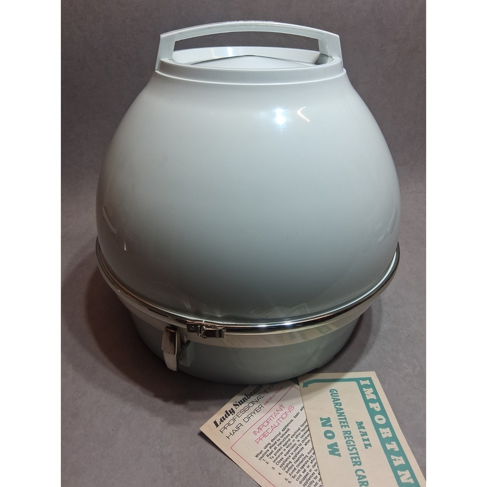 Vintage Portable Bonnet Salon Style Hair Dryer Lady Sunbeam Model HD-25 Works - Picture 2 of 10